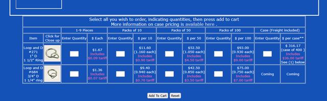 A view of the desktop order entry