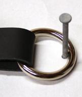 A series of photos showing how to estimate the proper size ring for a one inch piece of material.