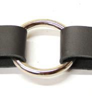 A series of photos showing how to estimate the proper size ring for a one inch piece of material.