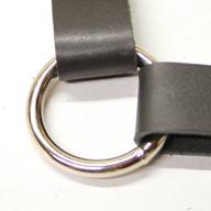 A series of photos showing how to estimate the proper size ring for a one inch piece of material.