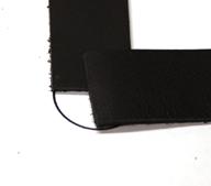 A series of photos showing how to estimate the proper size ring for a one inch piece of material.