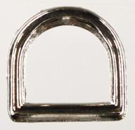 A cast nickel plated D ring.