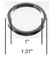 Showing how to measure an O ring.