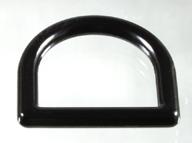 A cast black plated D ring.